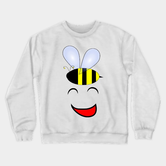 Funny ideas Bee happy funny t-shirt funny gifts for friends Crewneck Sweatshirt by hardworking